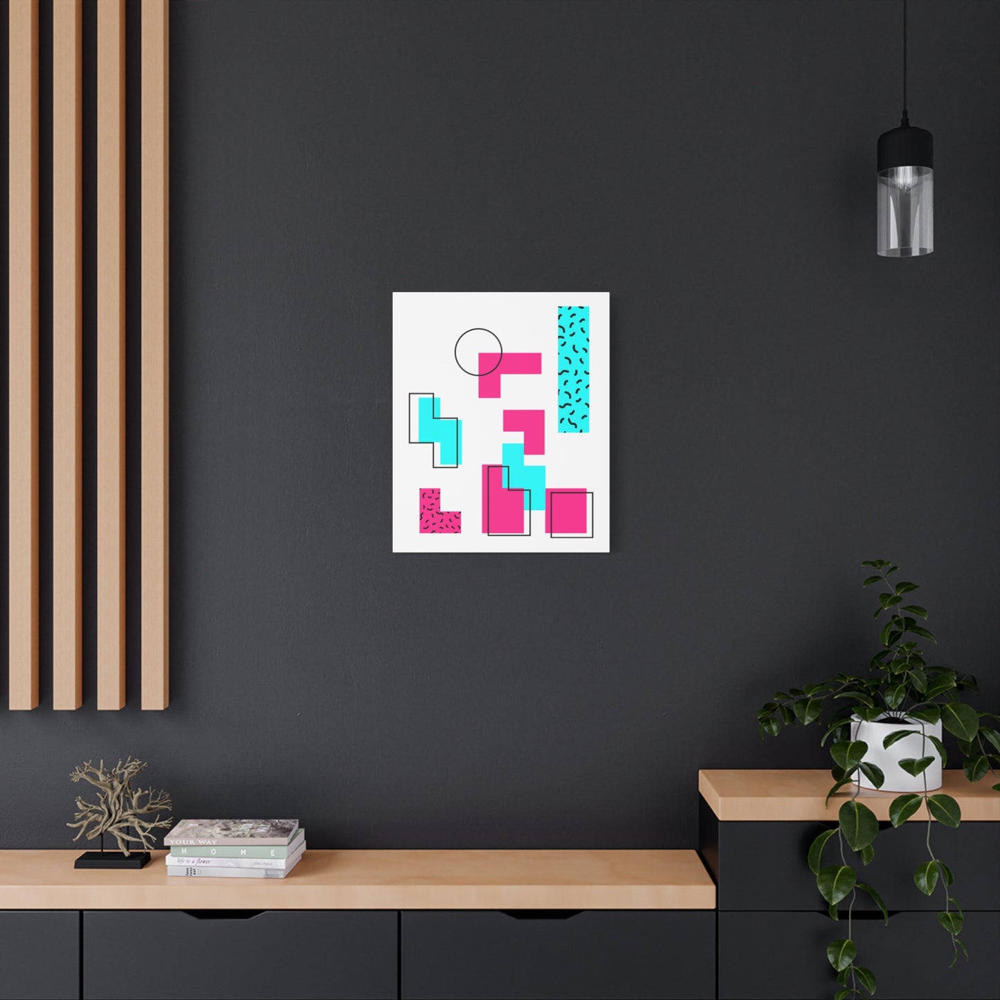 Retro Geometric Vibes - Canvas
