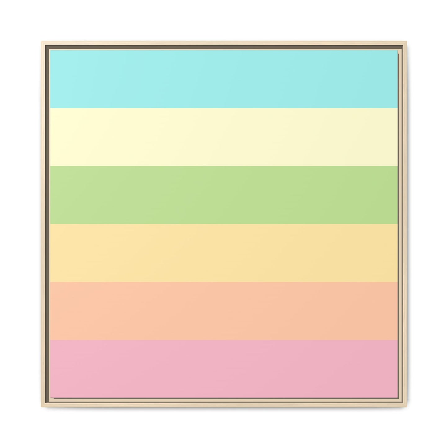 Pastel Stripes - Framed Canvas