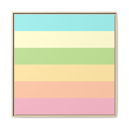 Pastel Stripes - Framed Canvas