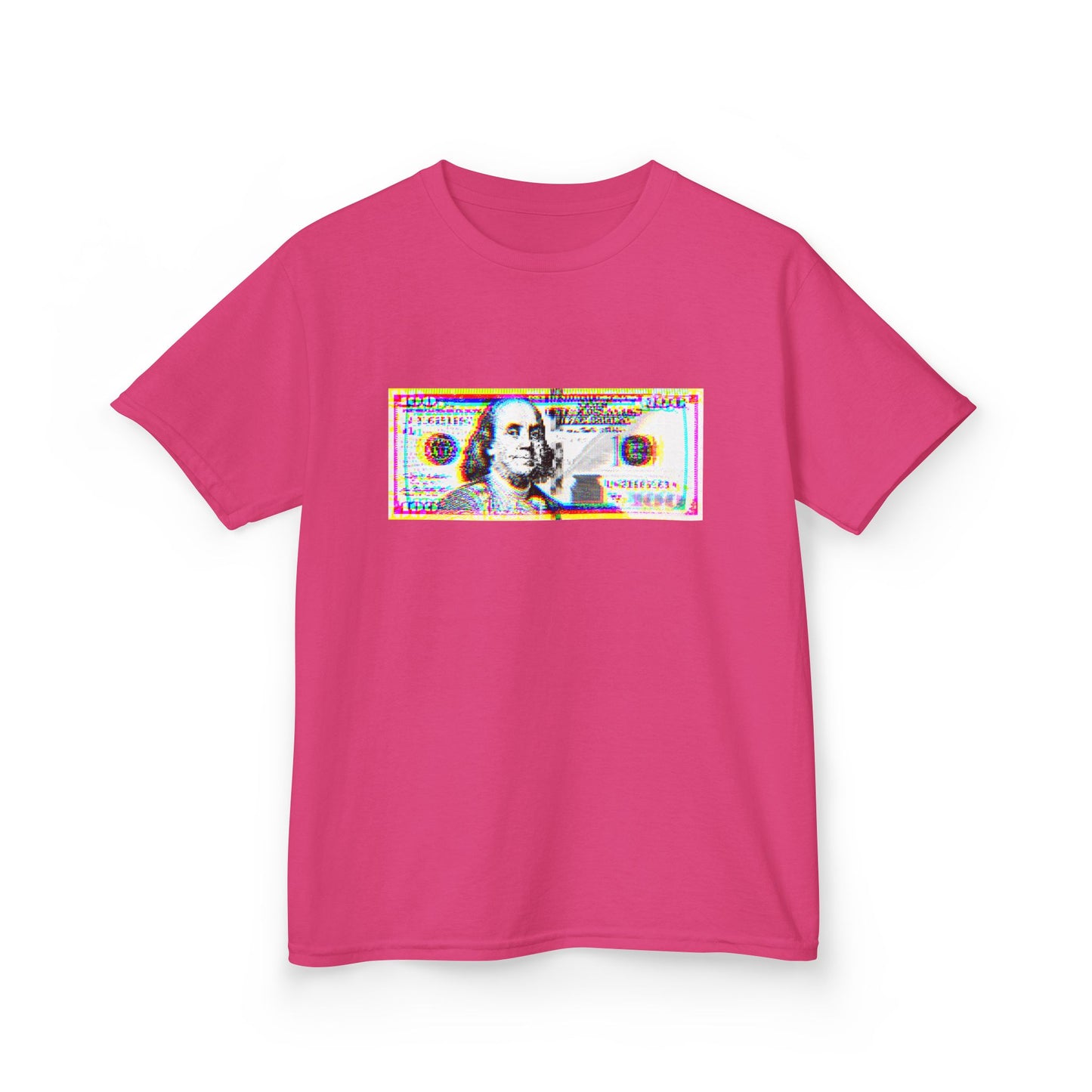 100 Dollars Bill - Neon Color Explosion - Kids Tee