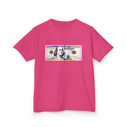 100 Dollars Bill - Neon Color Explosion - Kids Tee