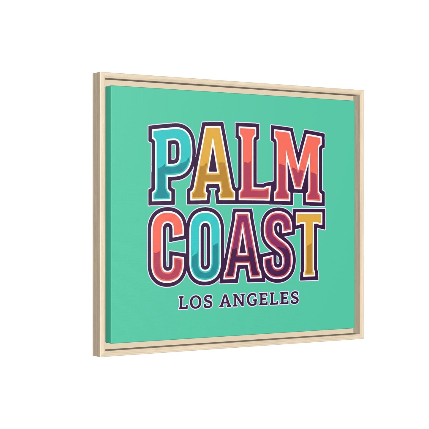 Palm Coast - Los Angeles - Framed Canvas