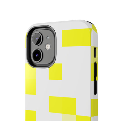 Yellow Pixel Grid -  Phone Case