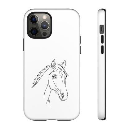 Horse Portrait Sketch - Tough Phone Case