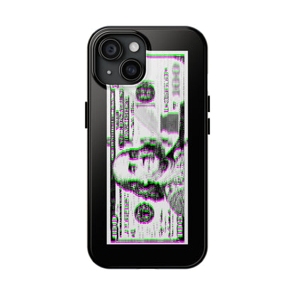 100 Dollars Bill - Green/Magenta Glitch - Phone Case