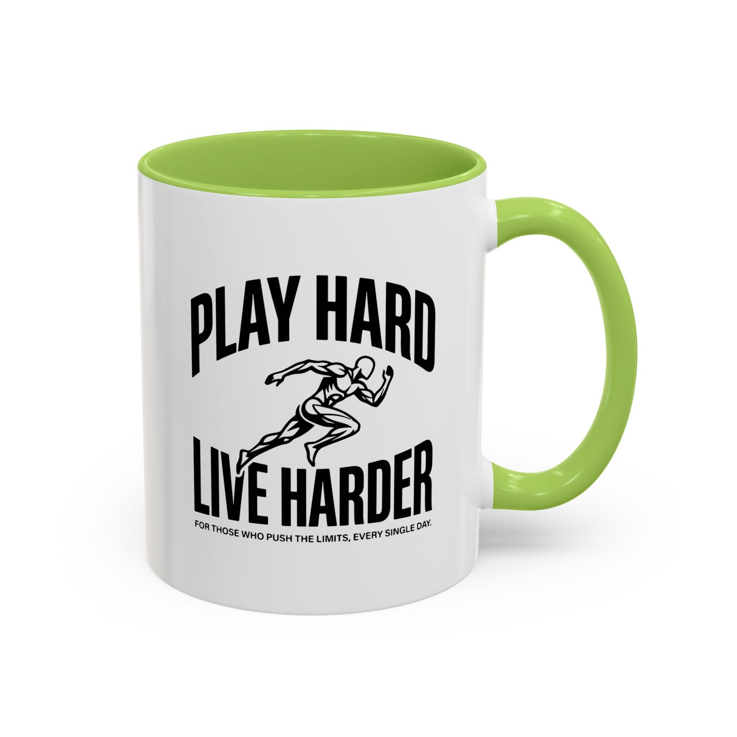 Play Hard / Live Harder - Color Accent Mug