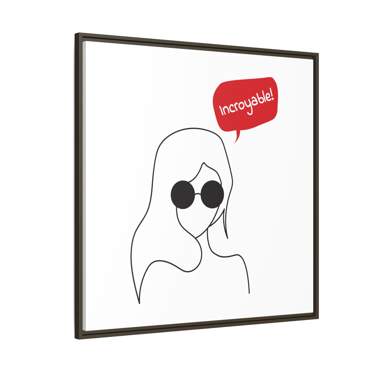 Incroyable Chic Girl - Framed Canvas