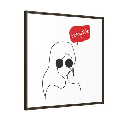 Incroyable Chic Girl - Framed Canvas