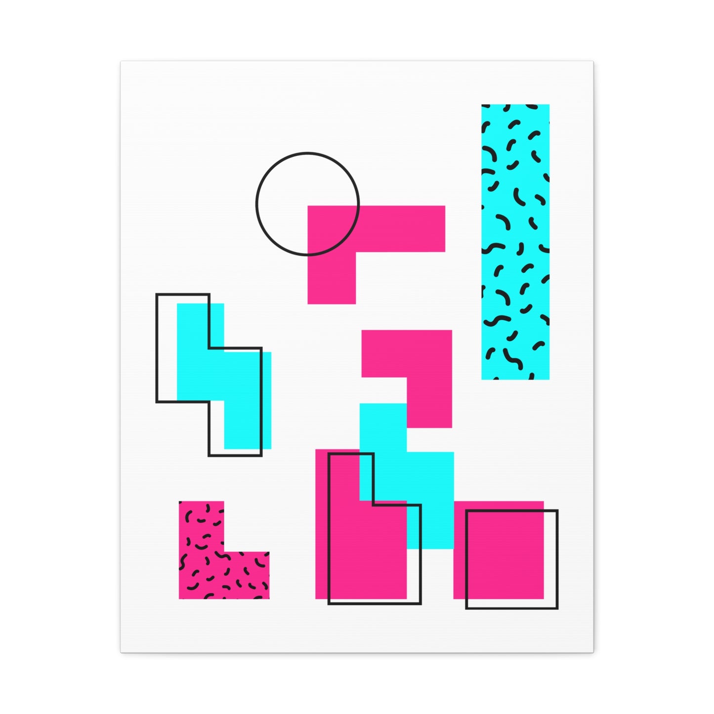 Retro Geometric Vibes - Canvas
