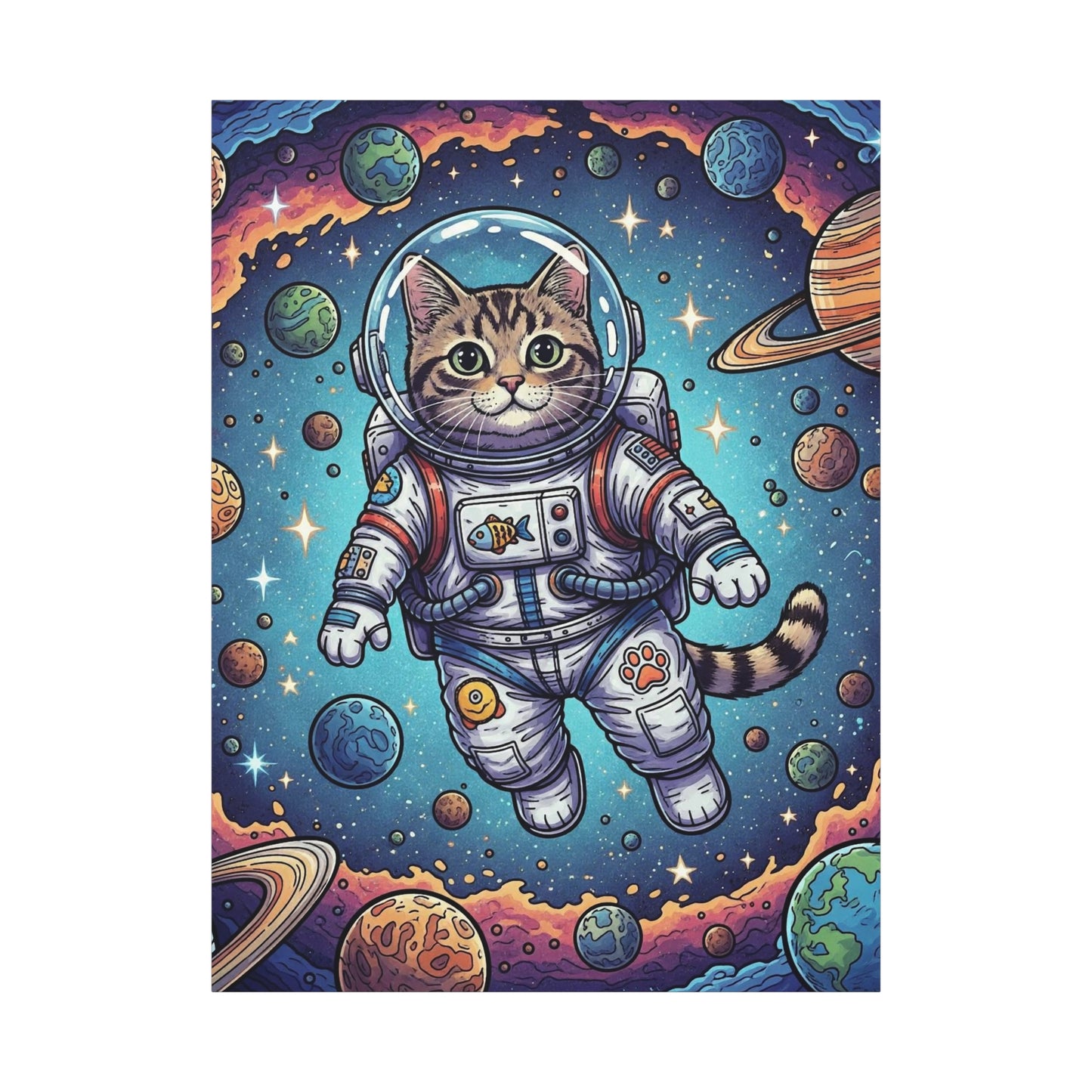 Astronaut Cat - Canvas