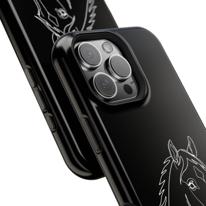 Horse Portrait Sketch - Magnetic Phone Case