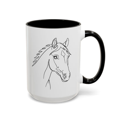 Horse Portrait Sketch - Colorful Mug