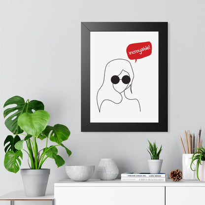 Incroyable Chic Girl - Framed Poster