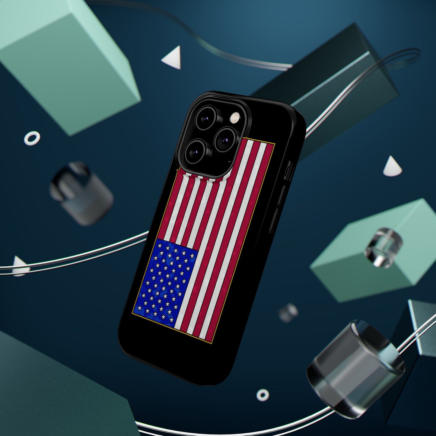 New Glory American Flag (Gold Edge Edition) - Magnetic Phone Case