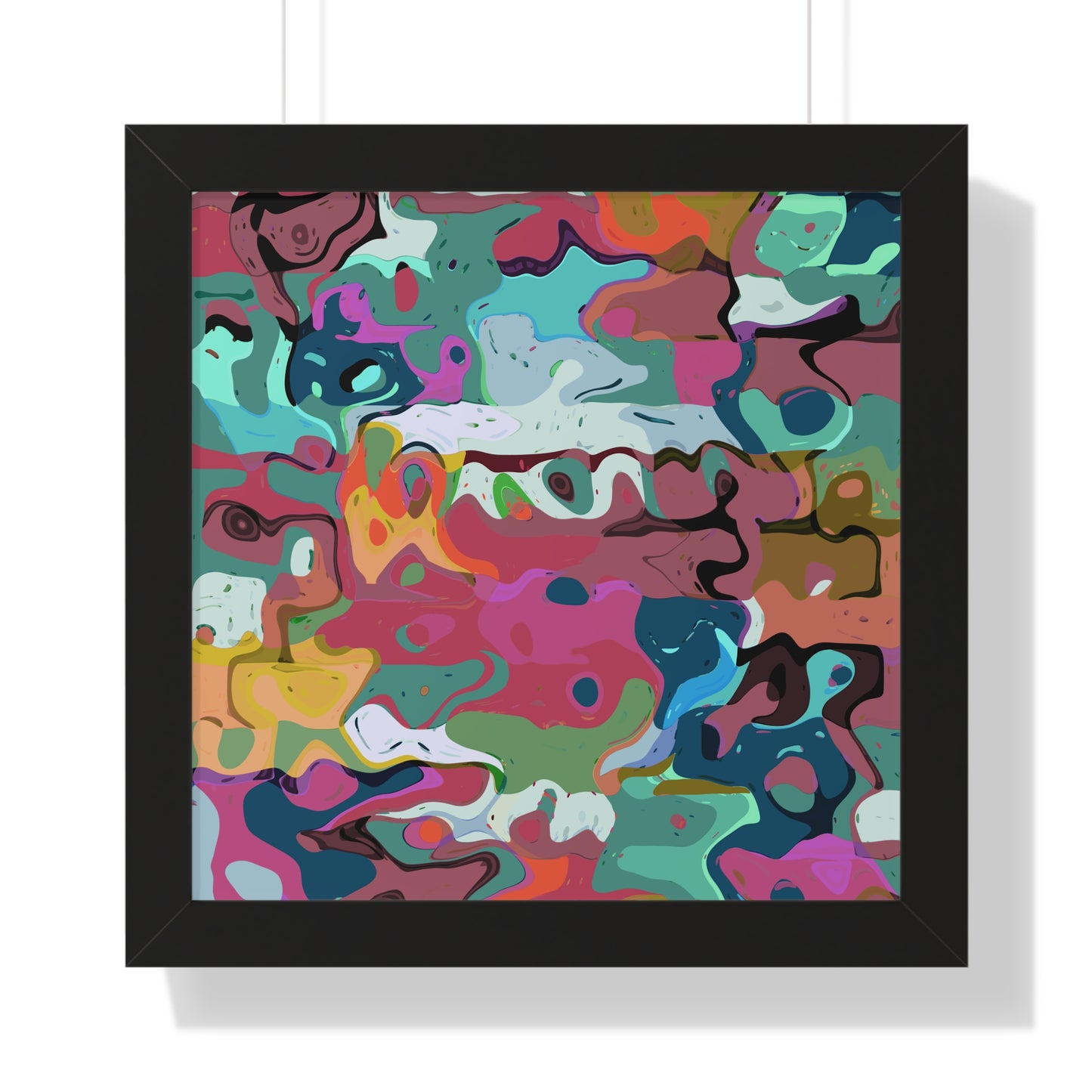 Colorful Abstract Marble - Framed Poster