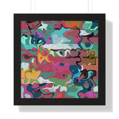 Colorful Abstract Marble - Framed Poster