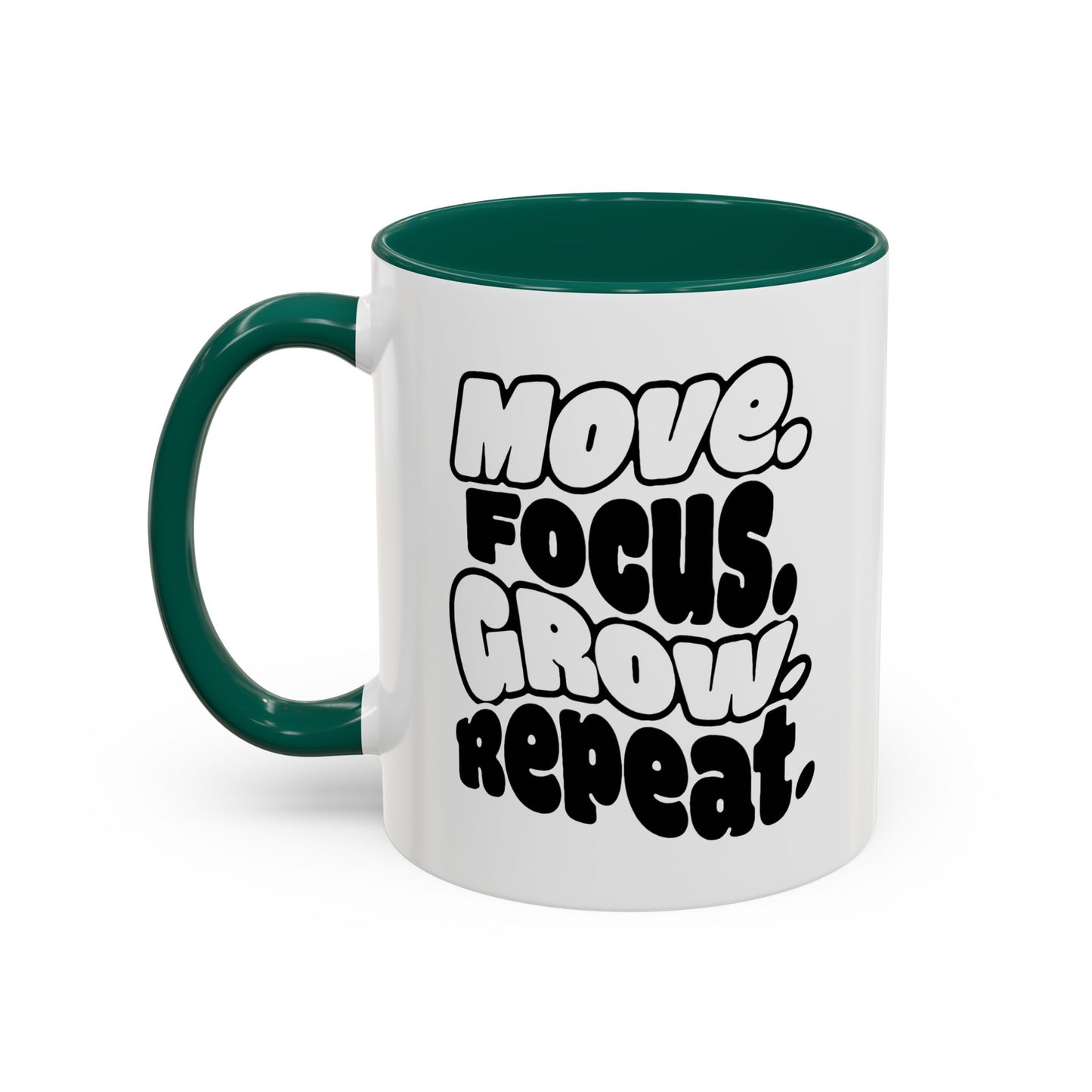 Move. Focus. Grow. Repeat. - Colorful Mug
