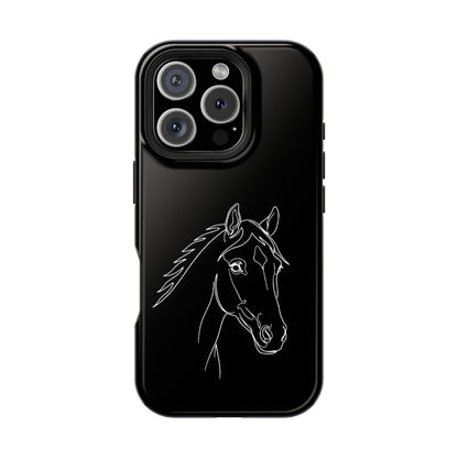 Horse Portrait Sketch - Magnetic Phone Case