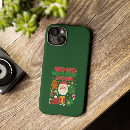 Christmas Phone Case, Ho Ho Ho-liday Mood, Festive Phone Cover, Santa Christmas Accessory, Holiday Gift, Winter Vibes