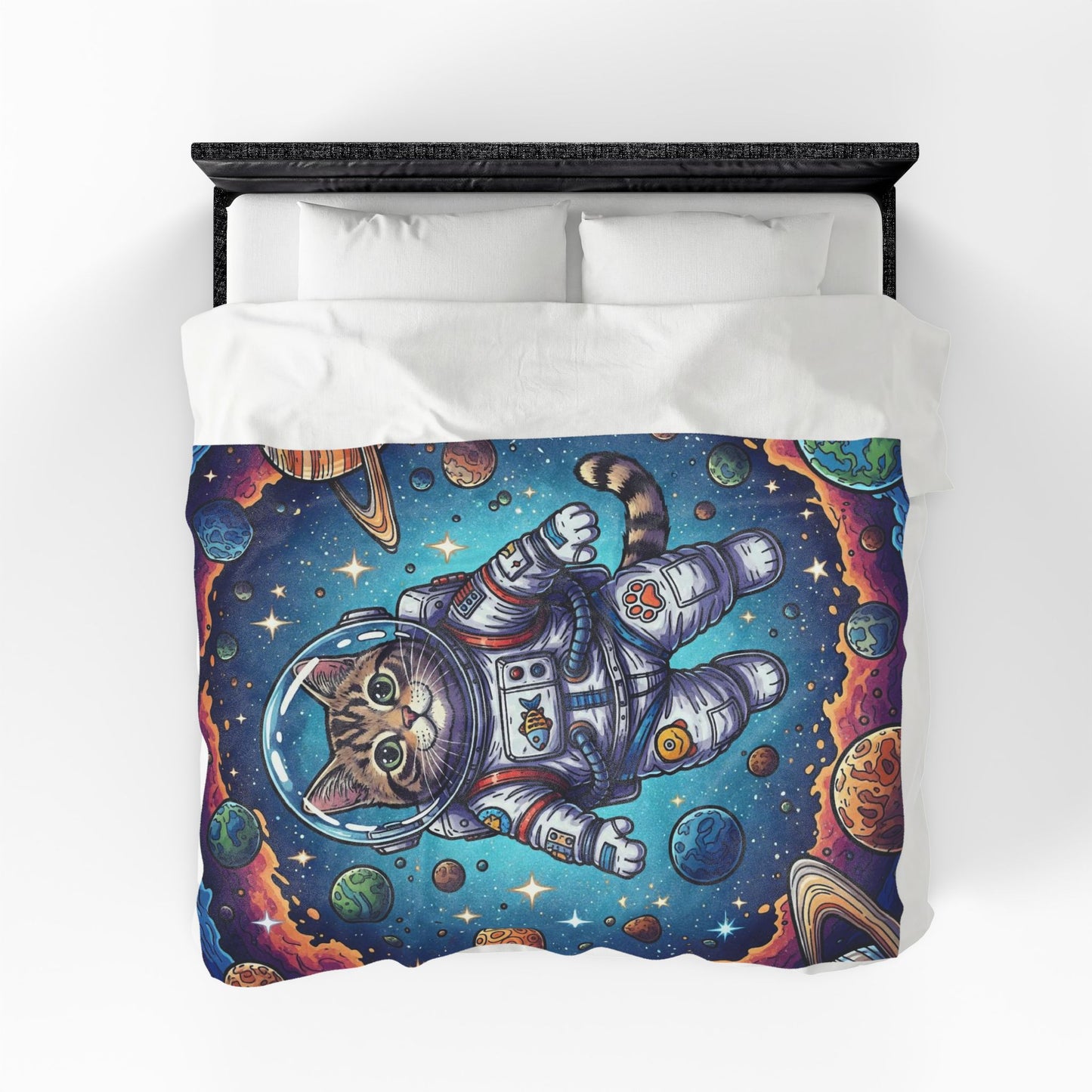 Astronaut Cat - Plush Blanket