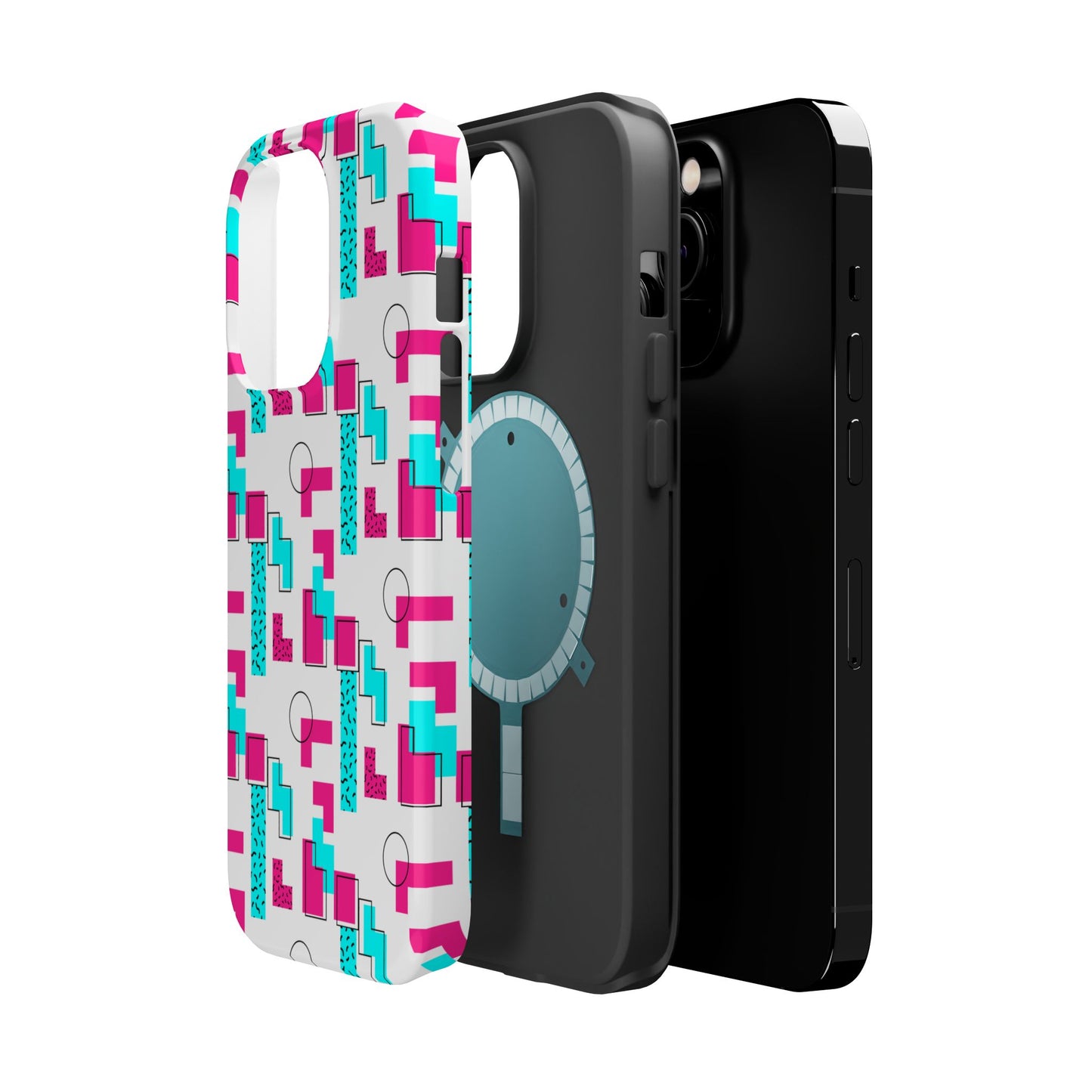 Retro Geometric Vibes - Magnetic Phone Case