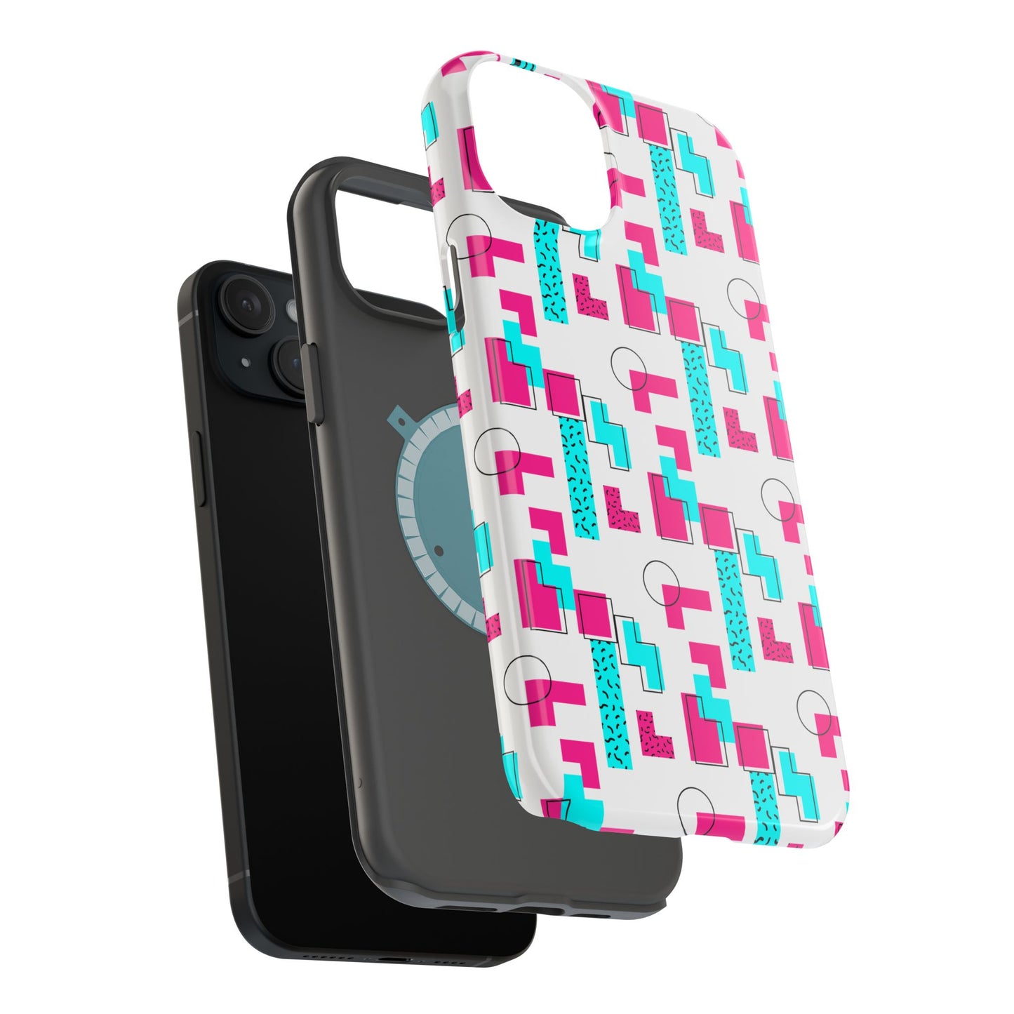 Retro Geometric Vibes - Magnetic Phone Case