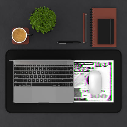 100 Dollars Bill - Green/Magenta Glitch - Desk Mat
