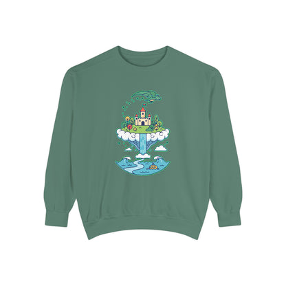 Floating Castle Dragon - Magical Fantasy Island - Sweatshirt