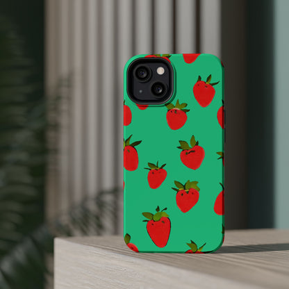 Strawberry Pattern - Magnetic Phone Case