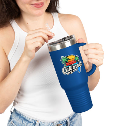California Insulated Travel Mug - 40oz, Perfect for Road Trips, Outdoor Adventures, Gift for Travelers, Beach Lovers, Summer Vibes