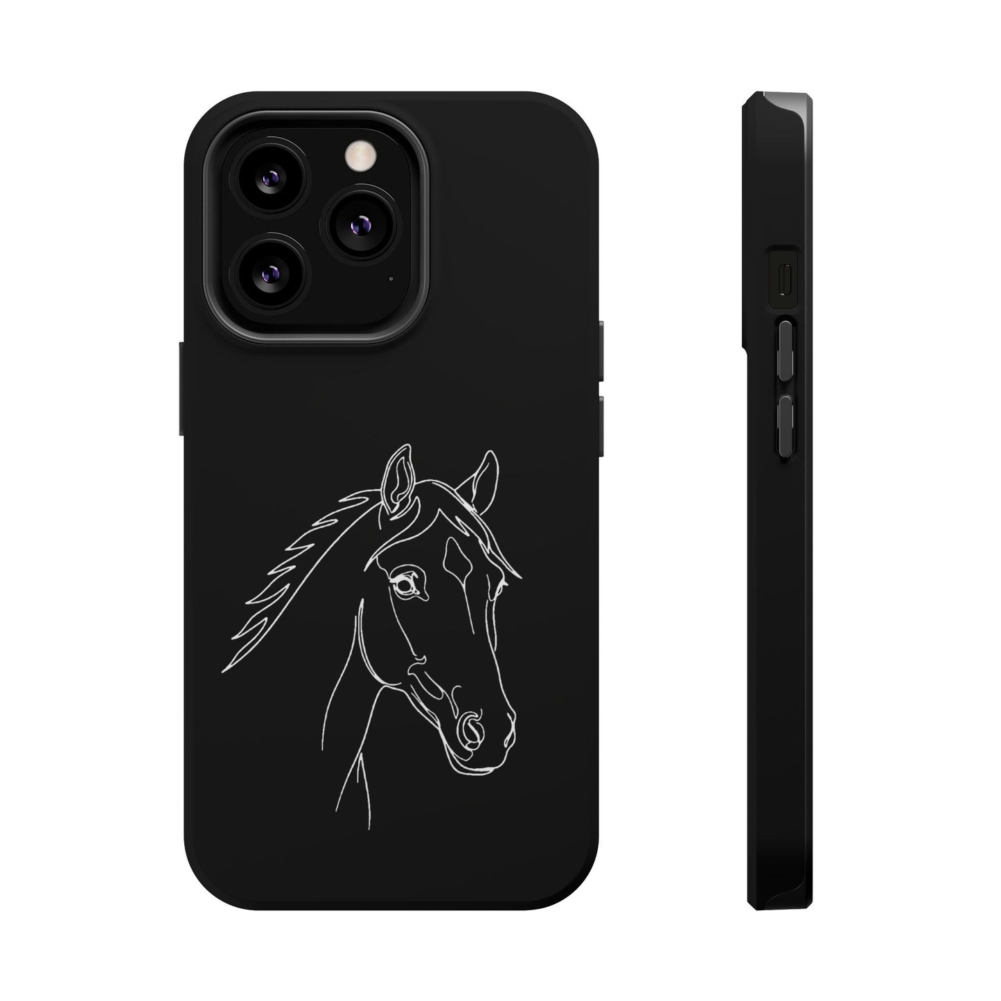 Horse Portrait Sketch - Magnetic Phone Case
