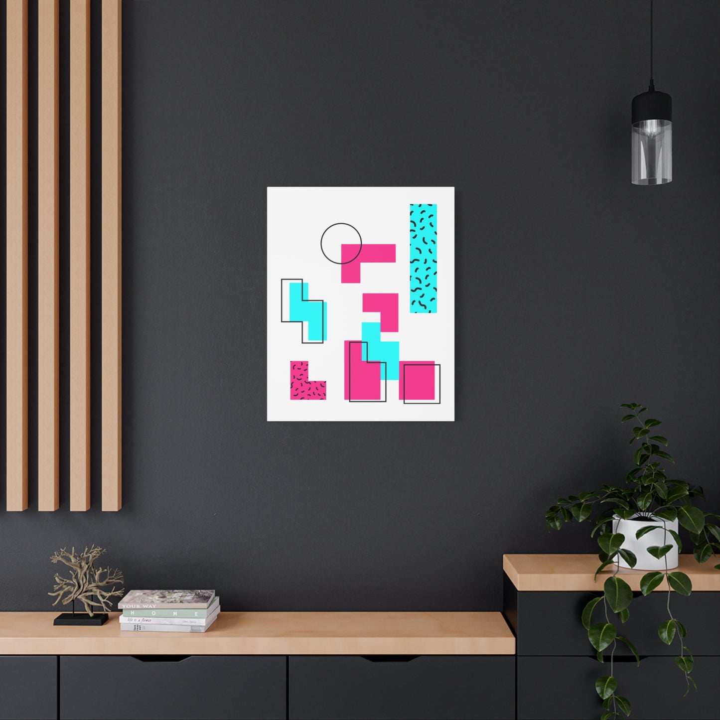 Retro Geometric Vibes - Canvas