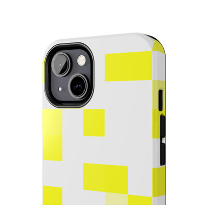 Yellow Pixel Grid -  Phone Case