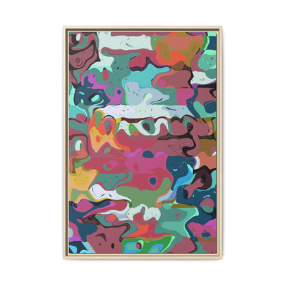 Colorful Abstract Marble - Framed Canvas
