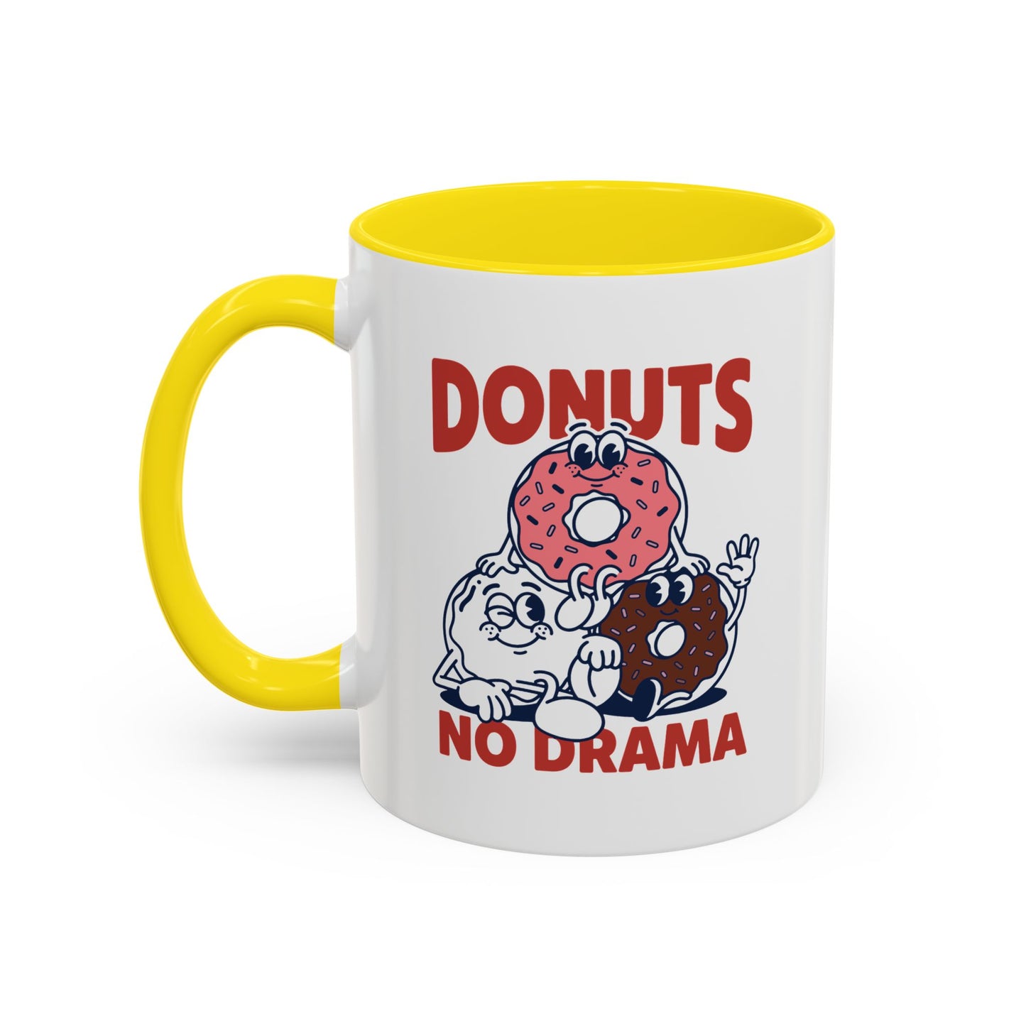Donuts No Drama - Color Accent Mug