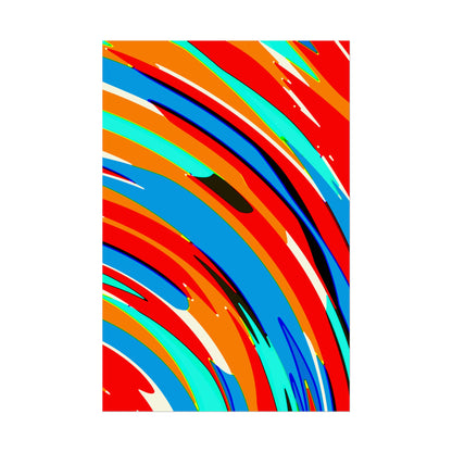 Abstract Rainbow Swirl Arc - Poster