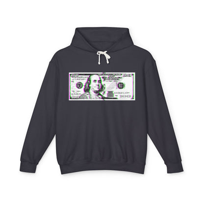 100 Dollars Bill - Green/Magenta Glitch - Hoodie