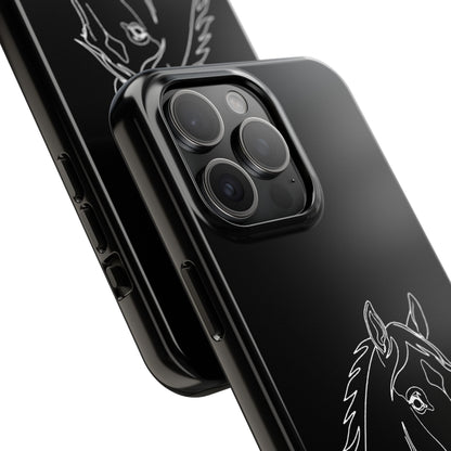 Horse Portrait Sketch - Phone Case