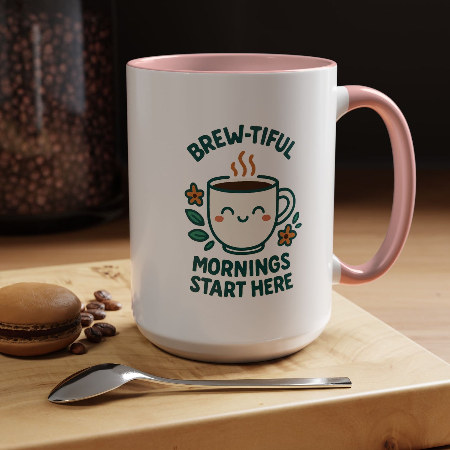 Brew-tiful Mornings Coffee Mug, Cute Coffee Cup for Morning Rituals, Perfect Gift for Coffee Lovers, Birthdays, Home Decor