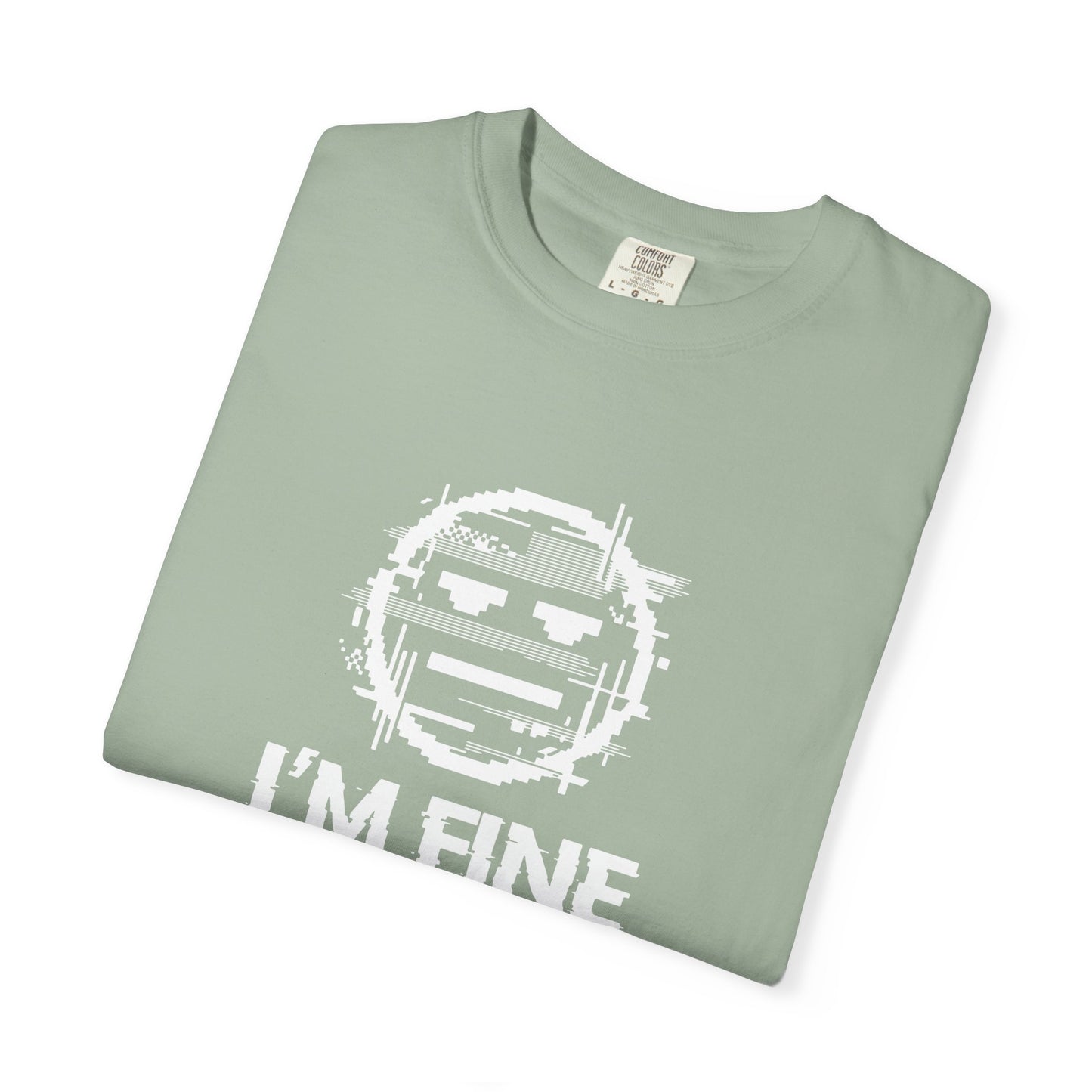 I’m Fine Glitched Smiley - T-Shirt