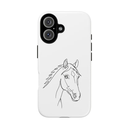 Horse Portrait Sketch - Tough Phone Case