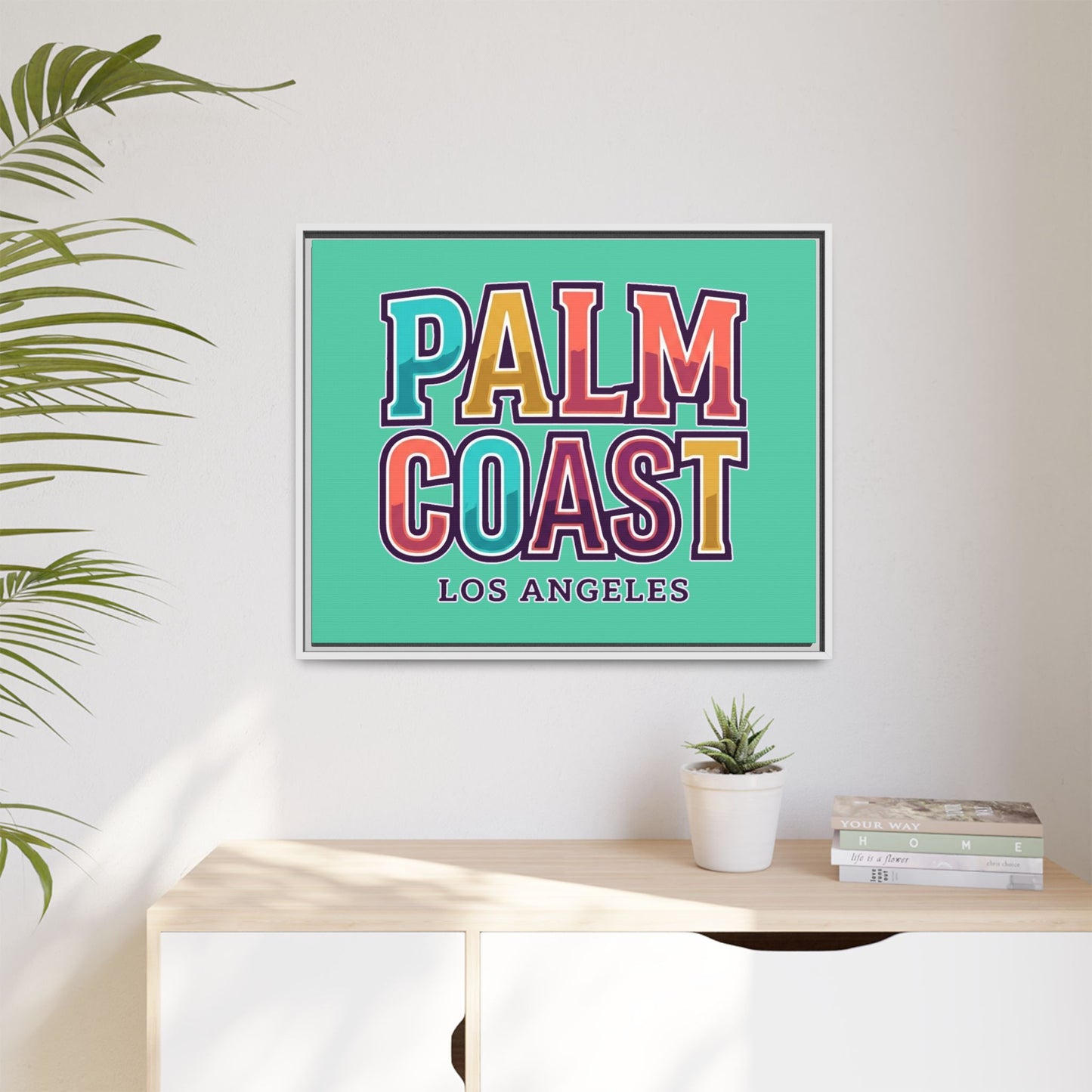 Palm Coast - Los Angeles - Framed Canvas