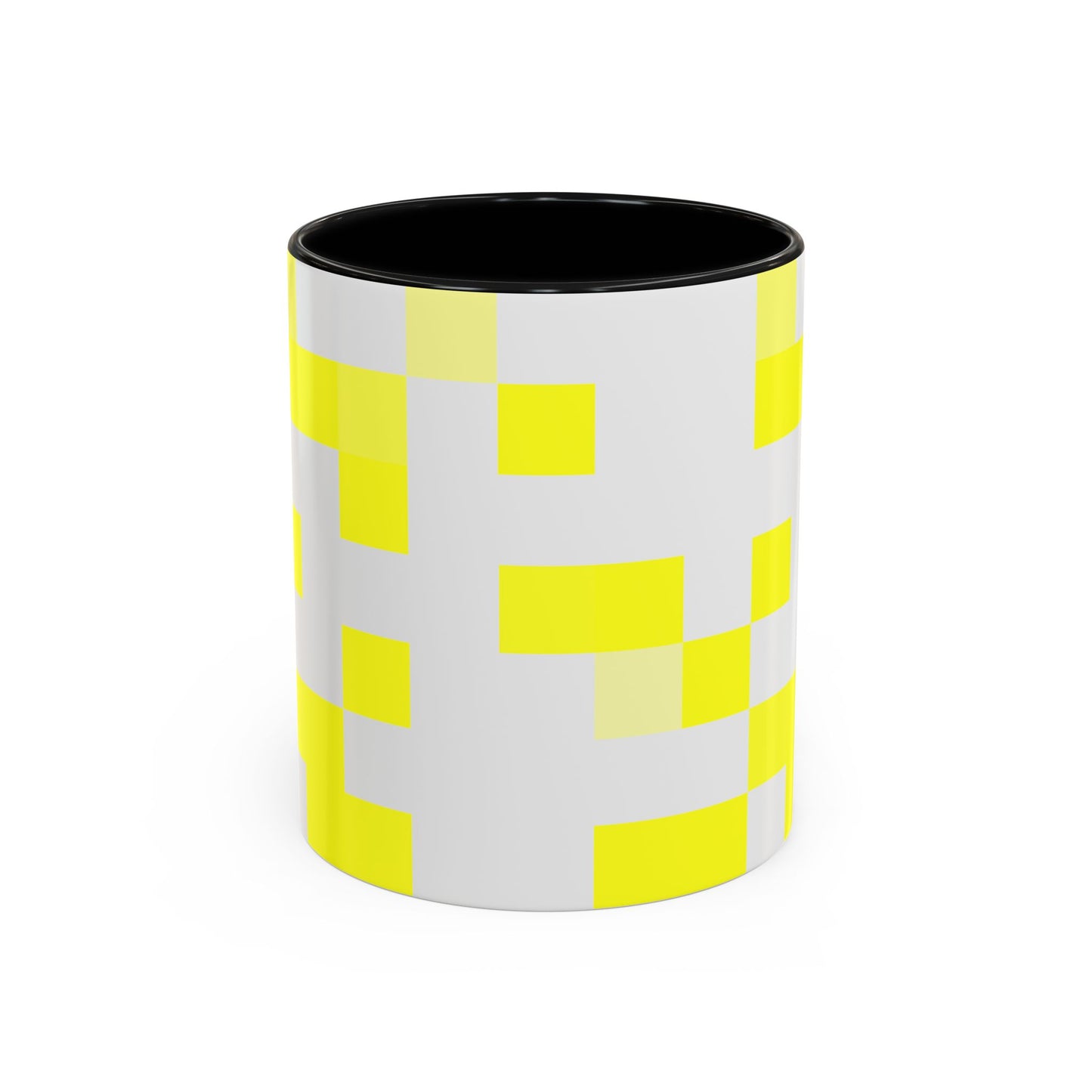 Yellow Pixel Grid - Color Accent Mug