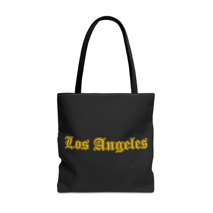Los Angeles Tote Bag, Stylish Canvas Bag for Shopping, Travel, Beach, Gifts, Summer Accessory - Golden Edition