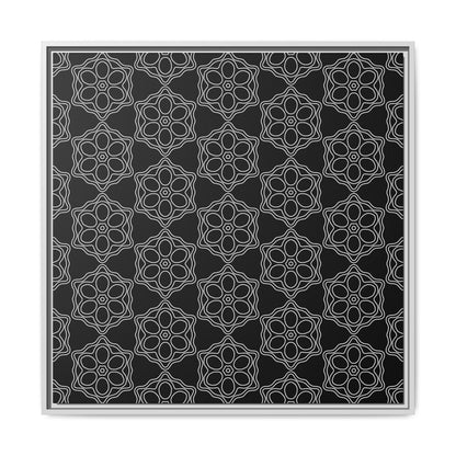 Geometric Sacred Flower - Framed Canvas