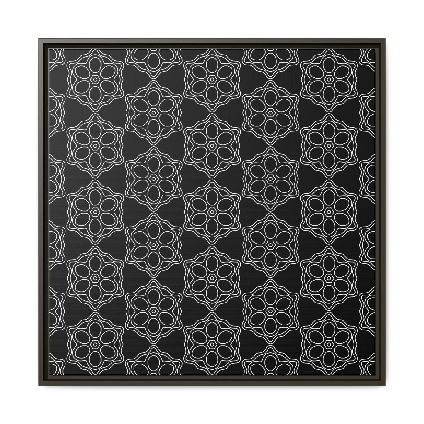 Geometric Sacred Flower - Framed Canvas