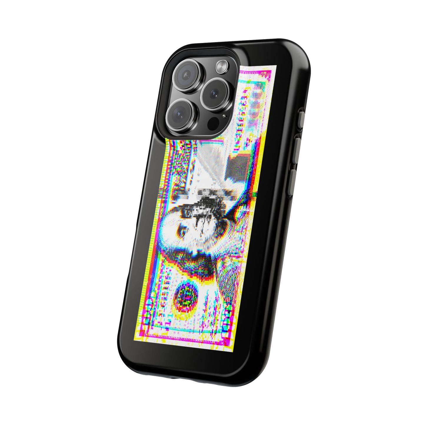 100 Dollars Bill - Neon Color Explosion - Magnetic Phone Case
