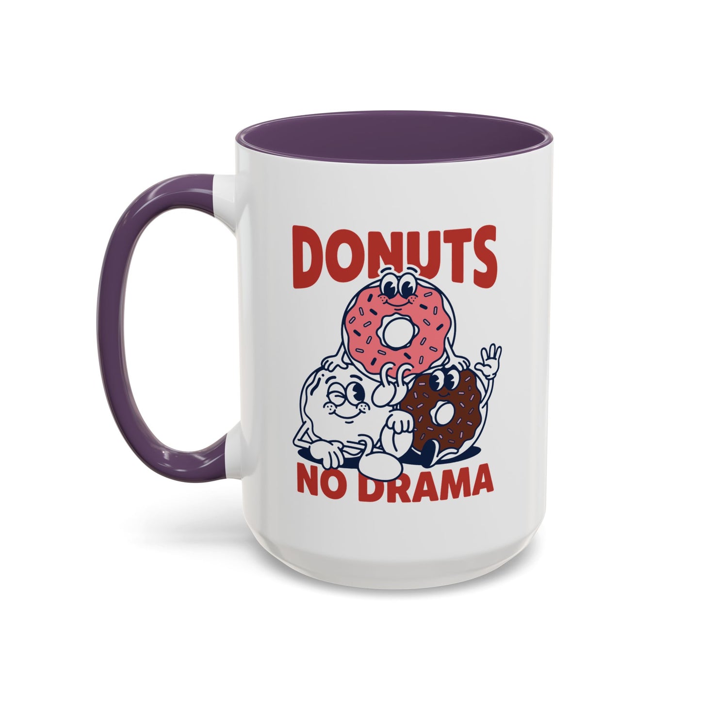 Donuts No Drama - Color Accent Mug
