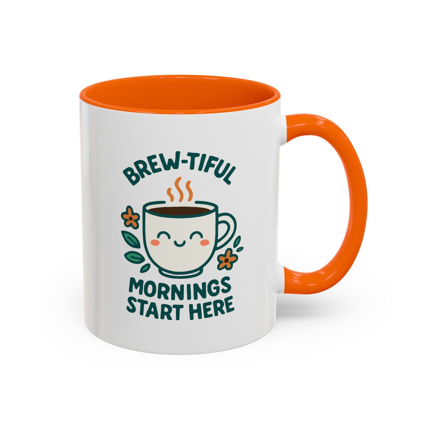 Brew-tiful Mornings Coffee Mug, Cute Coffee Cup for Morning Rituals, Perfect Gift for Coffee Lovers, Birthdays, Home Decor