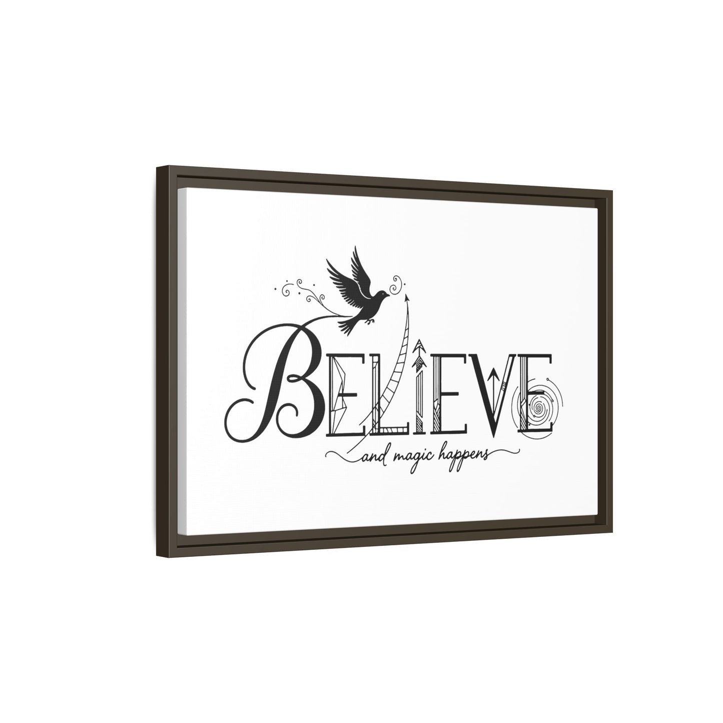 Believe and Magic Happens - Framed Canvas